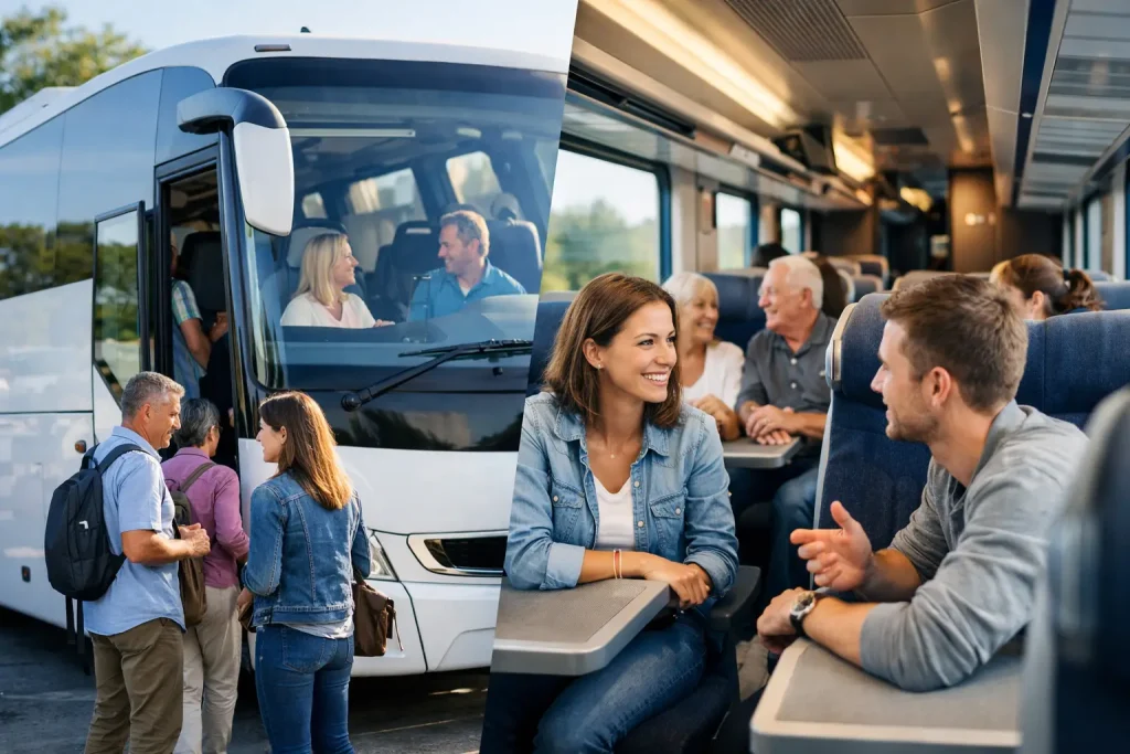 Coach Travel Versus Train Groups