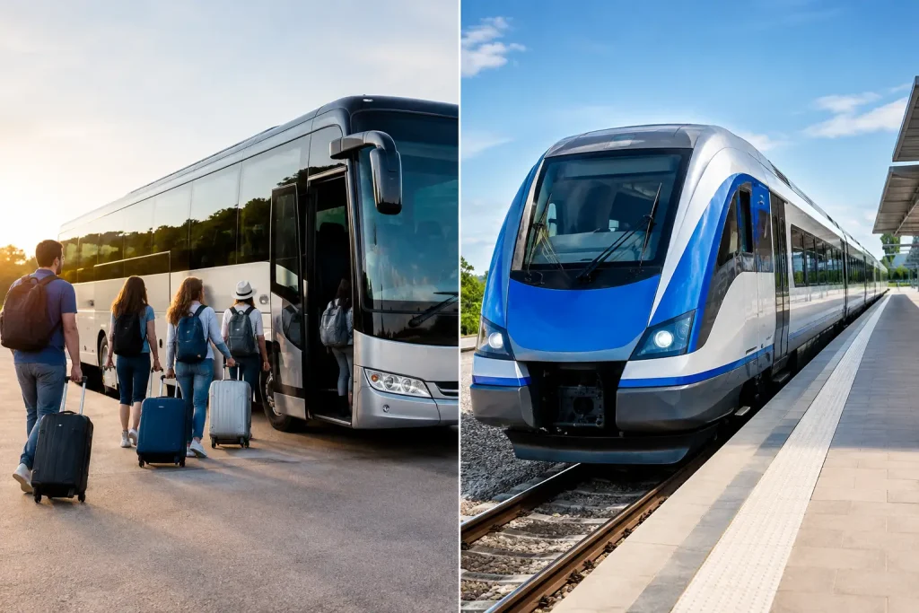 Private Coach Versus Trains for Group Travel